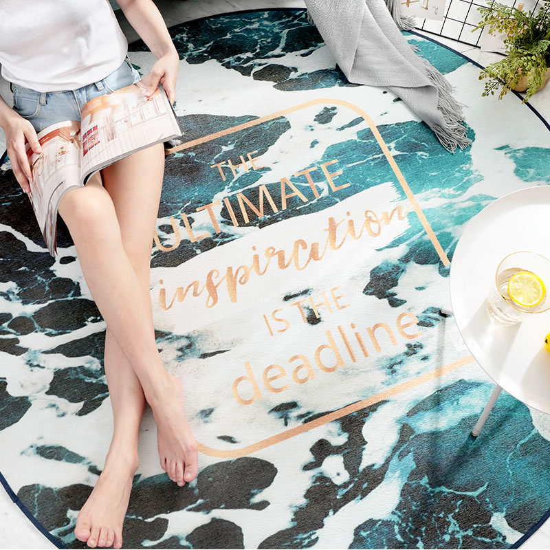 Ins Bắc Âu hiện đại đa chức năng thảm không lông tròn Home phòng khách bàn cà phê đệm máy tính ghế giỏ thảm - Thảm thảm bếp