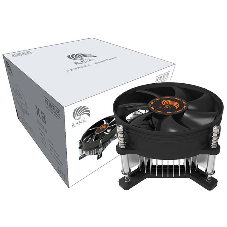 Tianji Wind X3 support Intel LGA775 pin series CPU cooler Silent CPU fan cooler