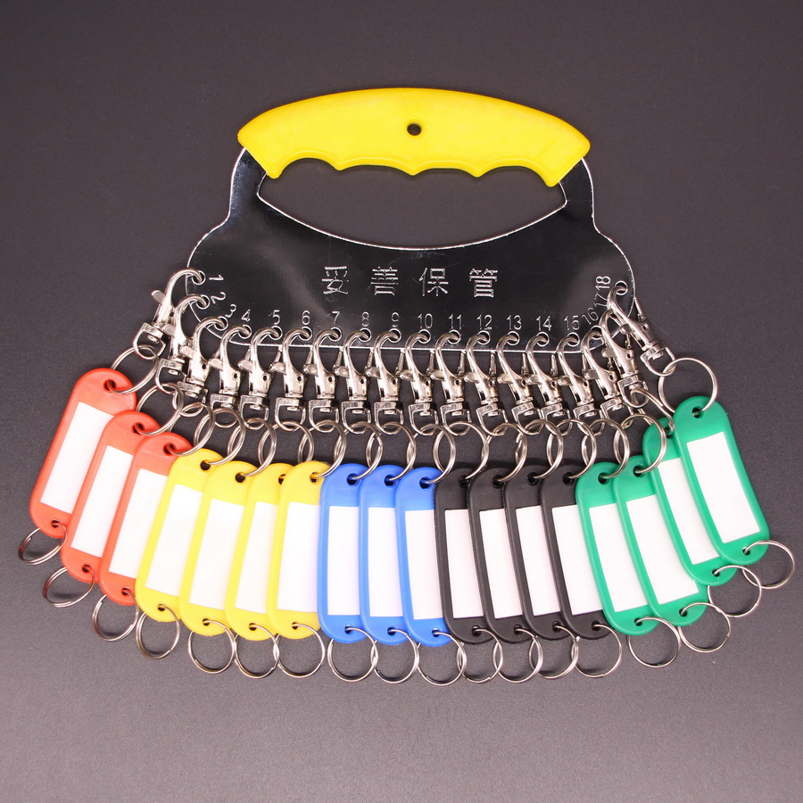 Thickened anti-loss key plate Easy-to-remove lobster buckle hook can be marked classification plate Portable key plate string ring ring