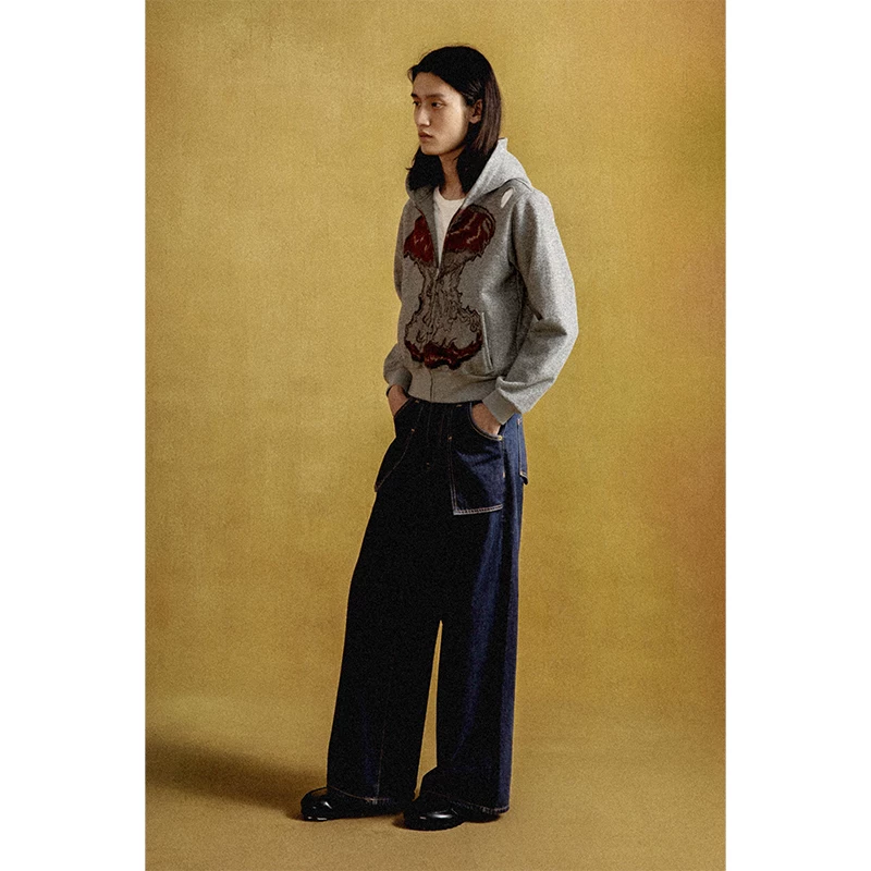 CONP 22AW Вязаные свитера с длинным ворсом яблоко и бархатный свитер long-haired apple and velvet sweater