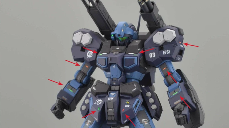 Mô hình HD nhãn dán phản chiếu Mô hình chế tạo máy Gundam Chi tiết cơ thể Nhãn dán kim loại - Công cụ tạo mô hình / vật tư tiêu hao