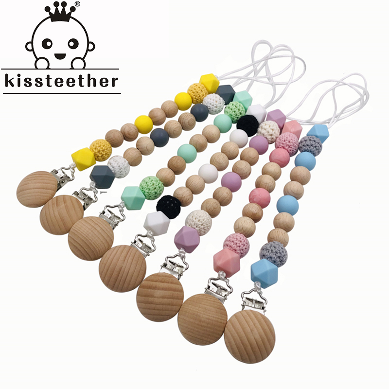 Baby Pacifier Anti-Drop Chain Toddler Silicone Pacifier Clips Anti-Drop With Biting Chewy Anti-Lose Chain New