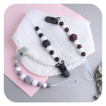 New plastic duckbill clip large anise silicone tooth gum baby grinding tooth toy appeasement silicone nipple chain anti-fall chain