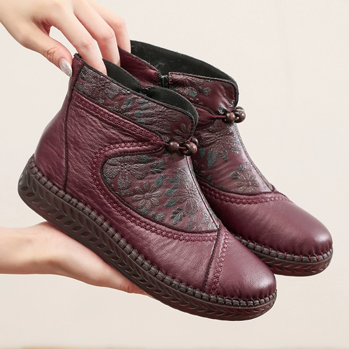 Зимние слипоны, обувь, утепленные туфли, удерживающие тепло нескользящие сапоги для матери, мягкая подошва