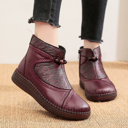 Зимние слипоны, обувь, утепленные туфли, удерживающие тепло нескользящие сапоги для матери, мягкая подошва