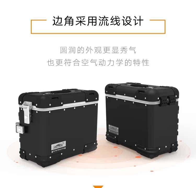 LOBOO củ cải hộp bên xe máy sửa đổi Honda CB500X bên hộp Honda 500CB X ba hộp đuôi hộp đựng đồ gắn xe máy