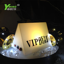Yueming hot sale LED charging bar VIP table lamp reservation lamp KTV card holder reservation card Luminous reservation table card
