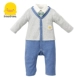 Vịt con màu vàng trẻ em trẻ sơ sinh quần áo trăng tròn quần áo nhà sư quần áo cotton romper - Áo liền quần