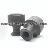 Эми Клаундллар Дым Боул Черный середина штата Край 12 -отверстие кальян арабский табачный батон