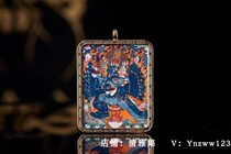 Collection grade Qinghai Regong Dawei King Kong portable thangka pure hand-painted necklace body pendant small Zaka