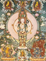 1 meter Qinghai Regong collection level Thousand Hands Guanyin pure hand-painted pure hand-made thangka hanging paintings three dry Masters