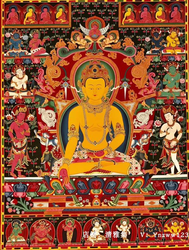 Gug mural Qi Ugang Bag Baosheng such as coming to Nepal Karmang Ba pure hand painted pure handmade Donka