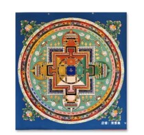 Collection-level Qinghai Regong Yamantaka Mandala Tibetan Tantric pure hand-painted thangka hanging painting