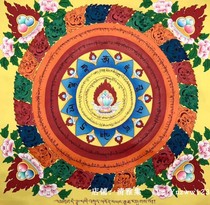 Tibet Tantric Yellow Caishen Mantra Chuang Pure Hand-painted Thangka Hanging Painting Zangbala Body Guia Ma Zhaocai Town House