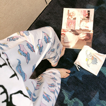Japanese Small Flying Elephant Cloth Bag Sleeping Pants Long Pants Womens Day Department Cartoon Single Sleeping Pants Comfort Modale Sleepwear Thin