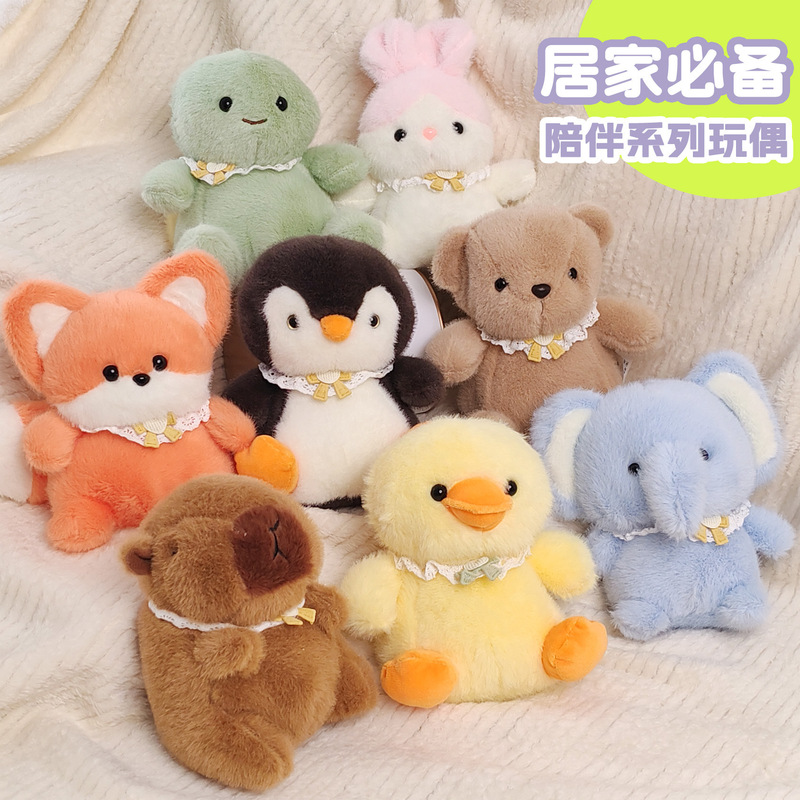 New Desktop Companion Plush Toy, Popular Capybara Internet Celebrity Birthday Gift, Cute Penguin Doll
