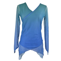 Синий переход к голубым подковообразным рукавам