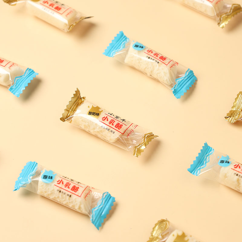 Small Purple Sheep Small Cheese Original Taste Yogurt Taste Inner Mongolia Teater Cheese Milk Crisp Snack Snack Independent Packaging Barrel