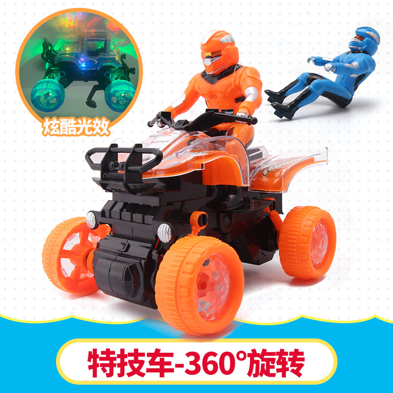 Children's electric motorcycle toy stunt flash music toy car electric racing off-road vehicle ATV model