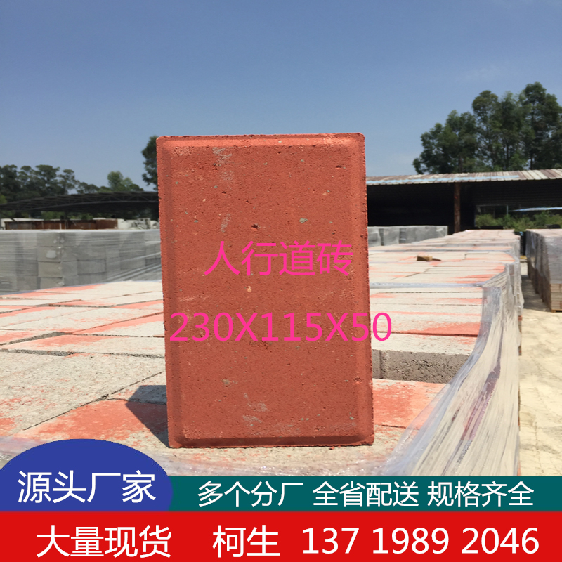 Direct sales Sidewalk permeable brick Environmental color brick Grass planting brick Green brick Garden outdoor non-slip square brick seepage brick