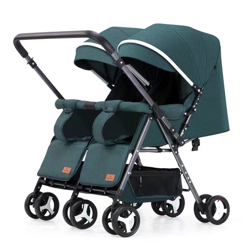 Twin baby stroller can be split light folded to sit in a two-child double can go in lift children trolley-Taobao