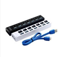 3 0HUB 7 port USB hub High Speed 3 0 splitter usb one drag seven hub with independent Switch 3 0