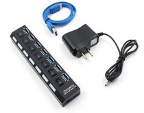 USB3 0 splitter high-speed expansion 7-port HUB HUB extension cable computer converter with adapter