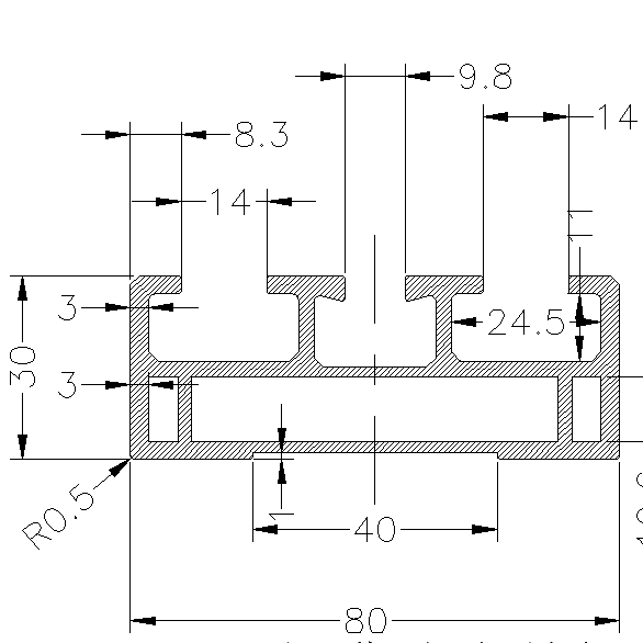 Special Aluminum Profiles for End Pickers, Robotic Arm Beams 80*30-L2000, Shipped Nationwide Special Aluminum Profiles for End Pickers, Robotic Arm Beams 80*30-L2000, Shipped Nationwide