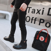 Small crooked children clothes 2021 boys jeans autumn winter new baby gush trousers CUHK Scout small foot pants