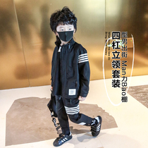 (Break Code Clear Cabin) Small Crooked Children Clothing 2021 Spring Dress New Sports Children Suit Two Sets Sports Suits
