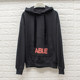 ABLEJEANS ຂອງແມ່ຍິງ OVERSIZE terry cloth loose sweatshirt trendy printed hooded pullover autumn fashion trendy