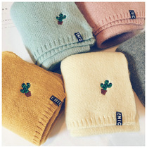 Childrens scarves Korean tide children boys and girls pure cotton baby scarves autumn and winter cute warm baby bib