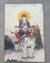 Puxin Bodhi Tangka embroidered painting painting of gold wire hanging mural painting decoration painting