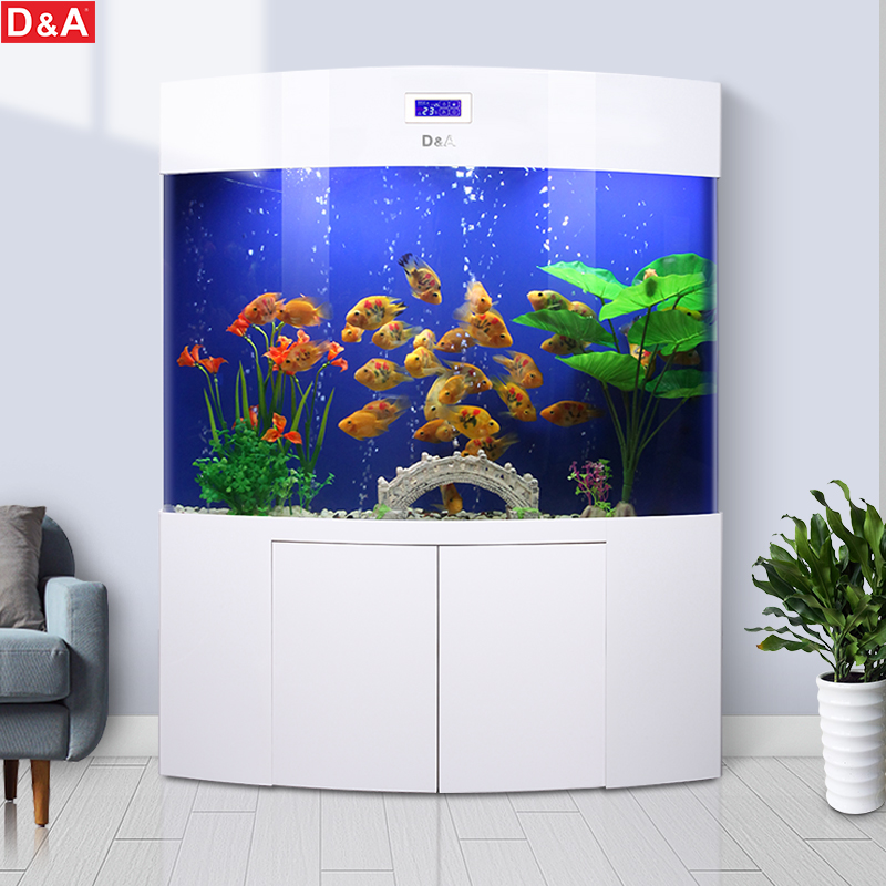 Decker single arc acrylic fish tank Aquarium Medium-sized living room free-change underwater filter self-circulating ecological goldfish tank