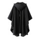 Niche retro Republican style loose woolen hooded cloak coat autumn and winter cos magic witch silhouette long coat