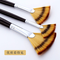 Multi-provincial three-color nylon hair fan-shaped oil painting pen Three-pack oil painting fan-shaped pen fan-shaped brush