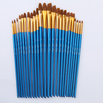 24 tongue front oblique front acrylic brush set Nylon hair oil painting special pen()