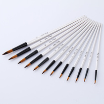 12pcs shell white wood round head nylon hair gouache watercolor pen Acrylic brush set
