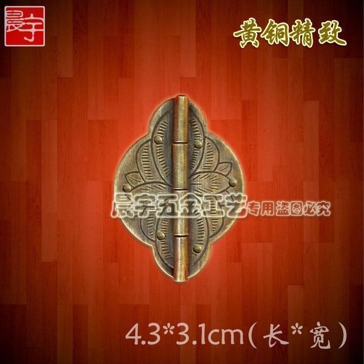 Antique copper hinge CYF230 long 4 3cm Bat Chinese jewelry box Pure copper hinge Hinge folding small shake leather