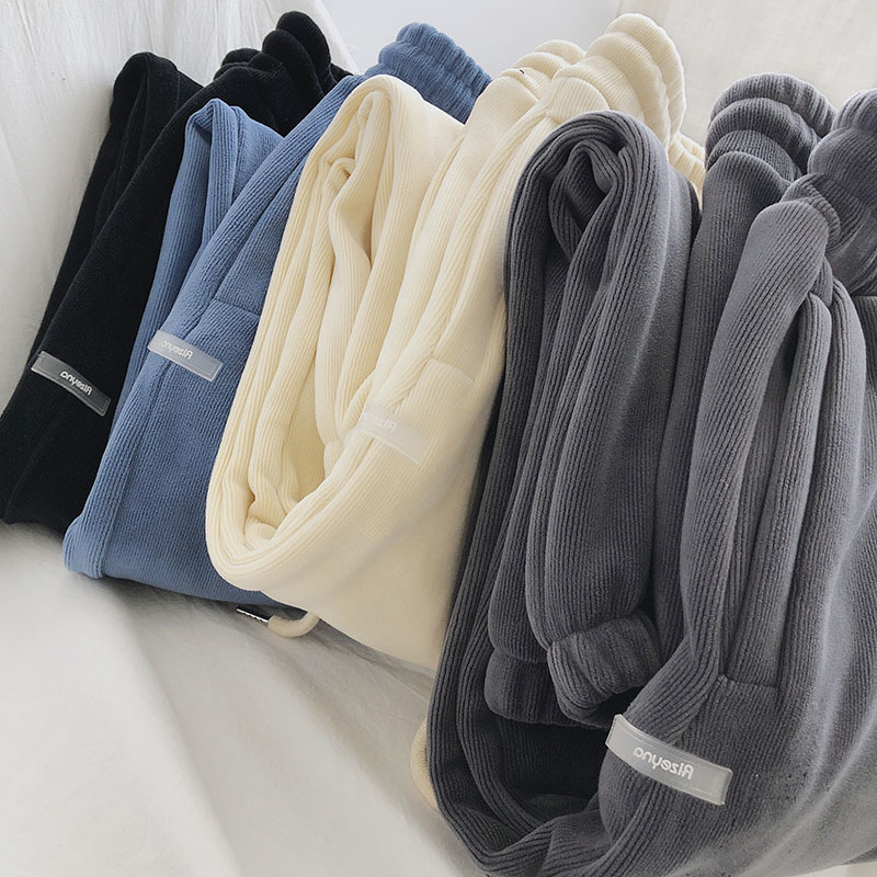 Mini compound Plush anti super sports pants women's Plush loose legged casual pants