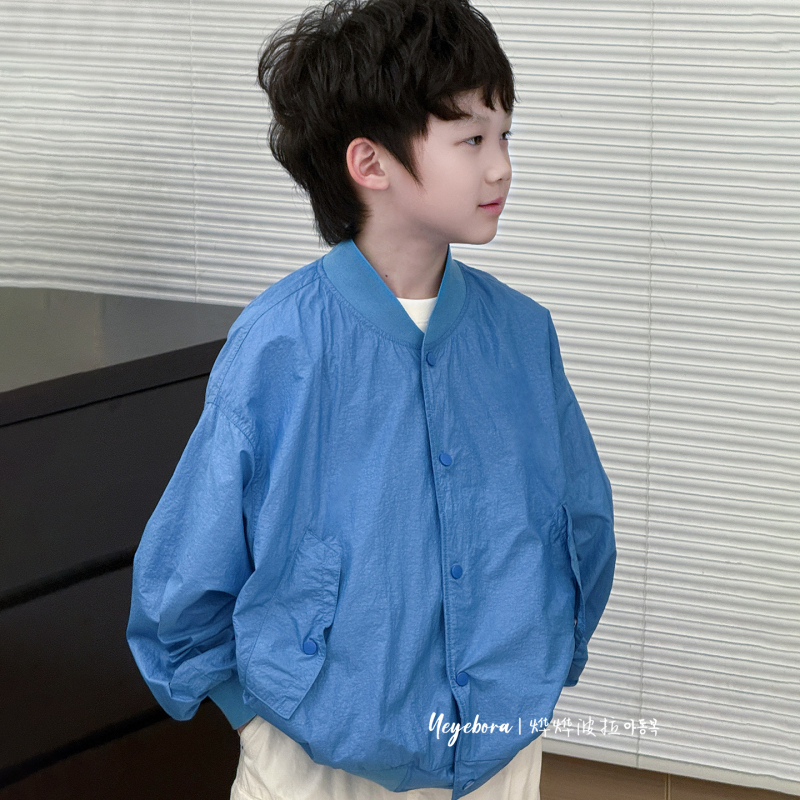 Bora Boys' Spring Baseball Jacket 2026 Boys' Stylish Jacket Children's Korean Style Zipper Jacket