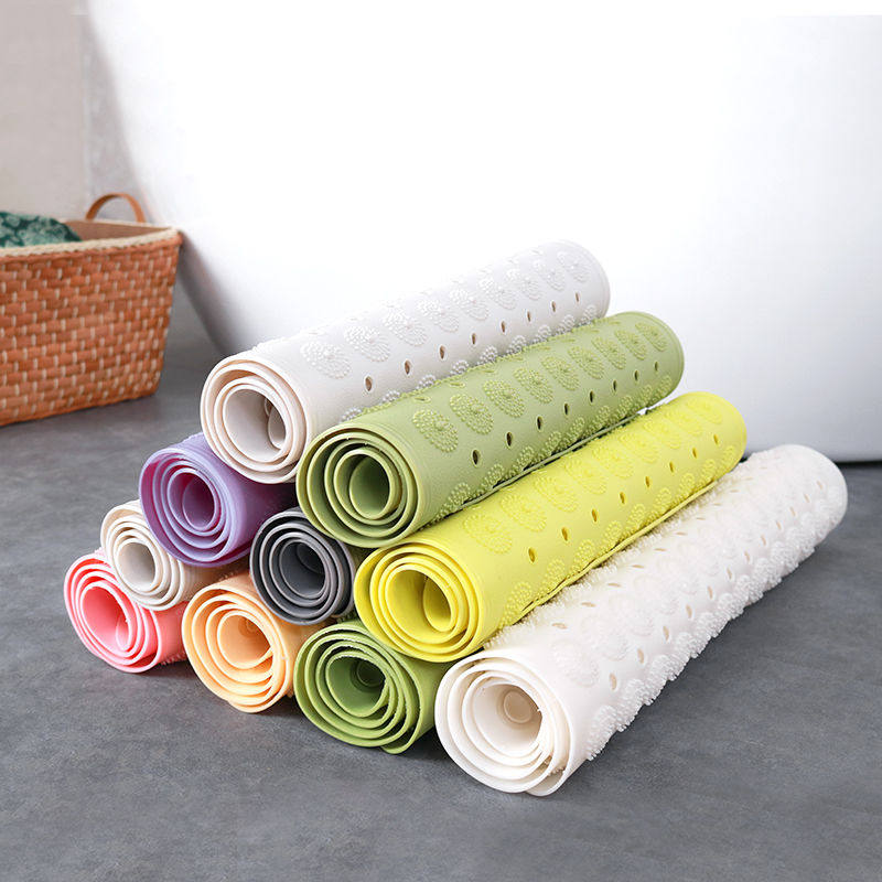 Tasteless bathroom non-slip mat bath shower large with suction cup massage foot pad toilet cosmetic room water insulation mat