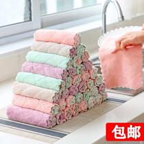 Small towel oil suction cloth no trace square hand towel washing table wipe kitchen thick cleaning cloth