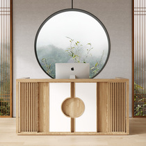 Chinese style desk collection silver desk Wellness Museum Restaurant Reception Desk Folk Dining front Beauty House Tea House Day Style Picking Ear Counter