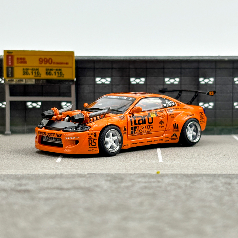 Ys 1:64 Modified S15 4.0 V8 Jdm Super Car Sports Car Simulation Alloy Car Model Collectible Display Piece Ys 1:64 Modified S15 4.0 V8 Jdm Super Car Sports Car Simulation Alloy Car Model Collectible Display Piece