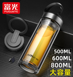 Fuguang Glass Double-Layer Insulated and High Temperature Resistant Men and Women Business Office Large-Capacity Tea and Water Separation Tea Cup