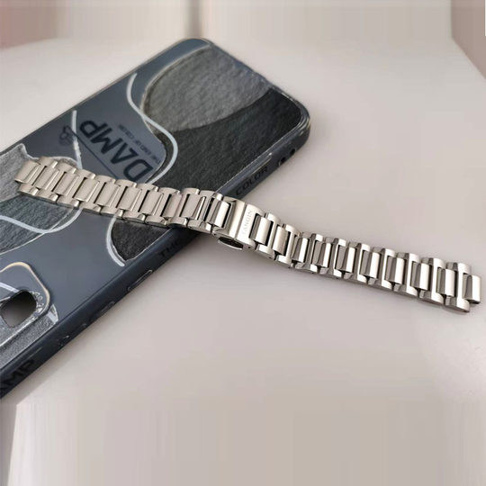 Original Tianjun Tianjun Watch Strap 1028L 1050L Genuine Leather Red Steel Strap Accessories Butterfly Buckle 1029 7052