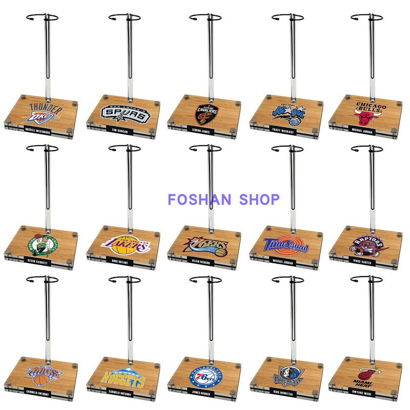 1/6 Scale Action Figure Model Base Wooden Floor Stand Nba James Kobe Tracy Mcgrady Durant