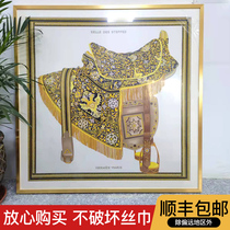 Silk scarves framed scarves 90 * 90 frame custom 45 square towels framed picture frame hanging wall Nordic light and luxurious silk towels