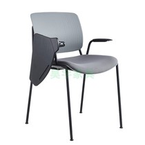 White table and chair integrated student chair plastic steel training chair book with writing board office chair folding meeting chair